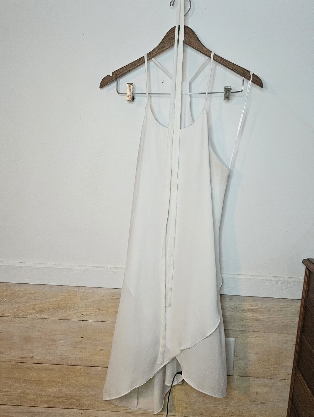 90s Y2k Flowy Dress With Thin Scarf